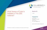 What Version of Code Is Installed in This EBS Instance?