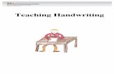 Teaching Handwriting - Literacy Online