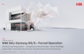 KNX DALI Gateway DG/S – Forced Operation - ABB