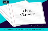 The Giver - Literature Practice Worksheets