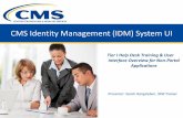 CMS Identity Management (IDM) System UI