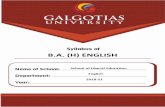 B.A. (H) ENGLISH - Galgotias University