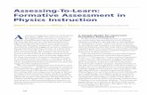 Assessing-To-Learn: Formative Assessment in Physics Instruction