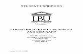 STUDENT HANDBOOK LOUISIANA BAPTIST UNIVERSITY ...