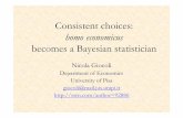 Consistent choices:  homo economicus becomes a Bayesian statistician