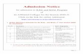Admission Notice