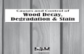 Causes and control of wood decay, degradation and stain.