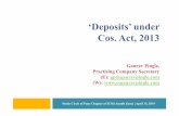 'Deposits' under Cos. Act, 2013 - CS Gaurav Pingle