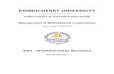 Management of Multinational Corporations - PONDICHERRY ...