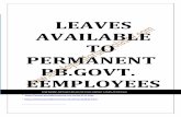 leaves available to permanent pb.govt. eemployees