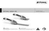 STIHL HSA 25 Owners Instruction Manual