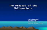 The Prayers of the Philosophers revised (PowerPoint sildes)
