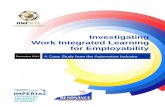 Investigating Work Integrated Learning for Employability