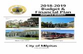 2018-2019 Budget & Financial Plan - City of Milpitas