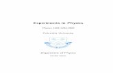 Experiments in Physics