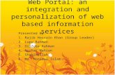 Web Portal: An Integration & Personalization of Web Based Information Services