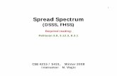 CSE 4215 / 5431, Winter 2008 Instructor: N. Vlajic Spread Spectrum Spread Spectrum