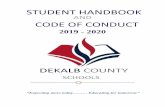 STUDENT HANDBOOK CODE OF CONDUCT - DeKalb County ...
