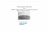 Release Notes for SAP Portfolio and Project Management
