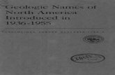 Geologic Names of North America Introduced in 19364955