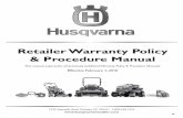 Retailer Warranty Policy & Procedure Manual - McCulloch