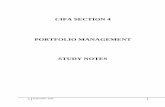 CIFA SECTION 4 PORTFOLIO MANAGEMENT STUDY NOTES