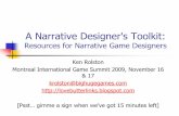 Resources for Narrative Game Designers
