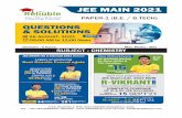 jee (main) 4th session 2021 date-26/08/2021 (shift-1) - chemistry