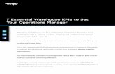 7 Essential Warehouse KPIs to Set Your Operations Manager