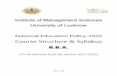 Course Structure & Syllabus BBA - Lucknow University