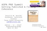 ASPA PhD Summit: Getting Published and Finding Article Coherence (2014)