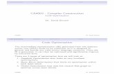 CA4003 - Compiler Construction Code Optimisation
