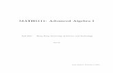 MATH5111: Advanced Algebra I - Canvas@UST