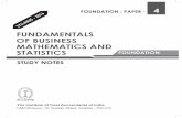 2016 - fundamentals of business mathematics and statistics