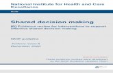 Shared decision making - NICE Guideline Template