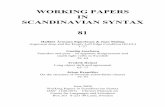 working papers in scandinavian syntax 81 - Projekt