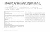 Influência de variáveis climáticas sobre a incidência de meningite e sua distribuição espacial no município de Ponta Grossa - PR, 2001-2005