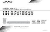 dvd player & video cassette recorder - hr-xvc18bus hr-xvc19sus