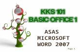 2. ASAS MICROSOFT WORD 2007 - PENGENALAN