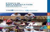 ETHICS IN IMPLEMENTATION RESEARCH - WHO | World ...