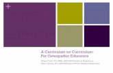 A Curriculum on Curriculum: For Osteopathic Educators