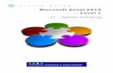 Microsoft Excel 2010 – Level 1