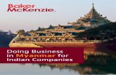Doing Business in Myanmar for Indian Companies - Baker ...