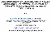 Determination of Hydroelectric Power Generation Potential b