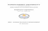 Employee Legislation - PONDICHERRY UNIVERSITY