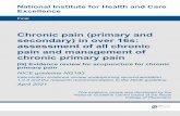 Chronic pain (primary and secondary) in over 16s - NICE