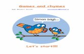 Games and rhymes Let's start!!!! - Magister