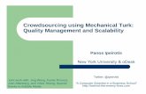 Crowdsourcing using Mechanical Turk: quality management and scalability
