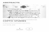 COPTIC STUDIES ABSTRACTS