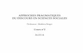 Approches pragmatiques du discours en sciences sociales - Cours n°2 - La théorie des actes de langage (Austin, Searle)